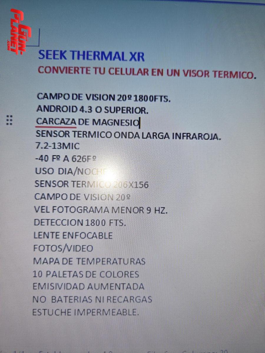 CAMARA TERMICA PARA CELULARES SEEK THERMAL XR - Image 4