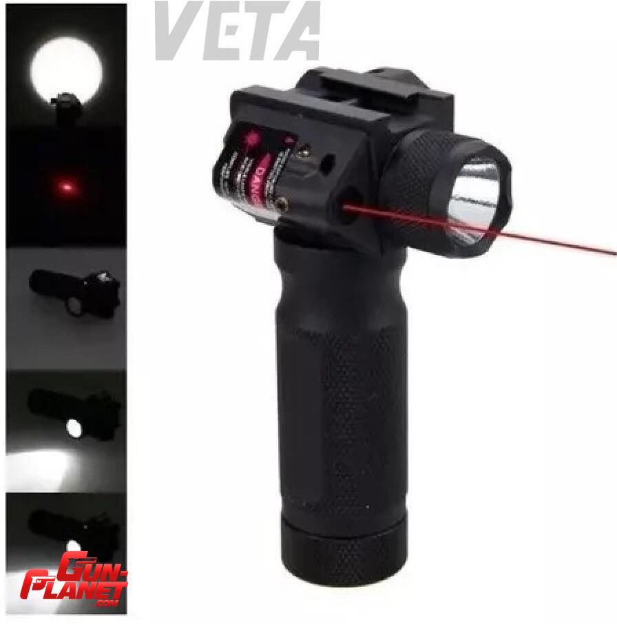 Grip vertical Táctico con Láser Verde y Linterna Aluminio - Image 4