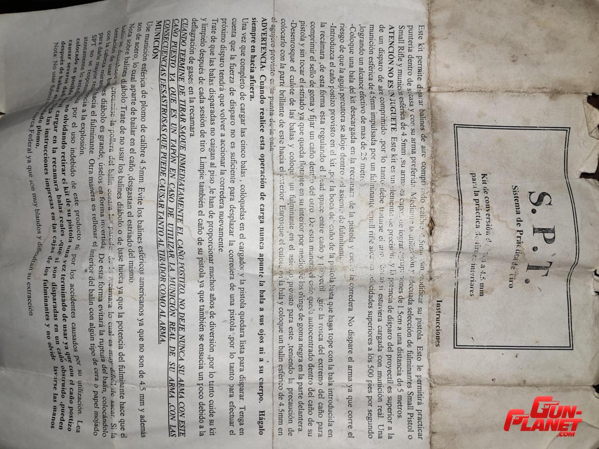 Conversion 9mm a 4.5mm practica de tiro reducido SPT - Image 3