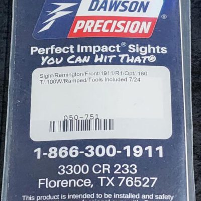 GUION DE FIBRA 1MM DAWSON PRESICION (.180X.100) PARA 1911 R1 (NO ENHANCED)