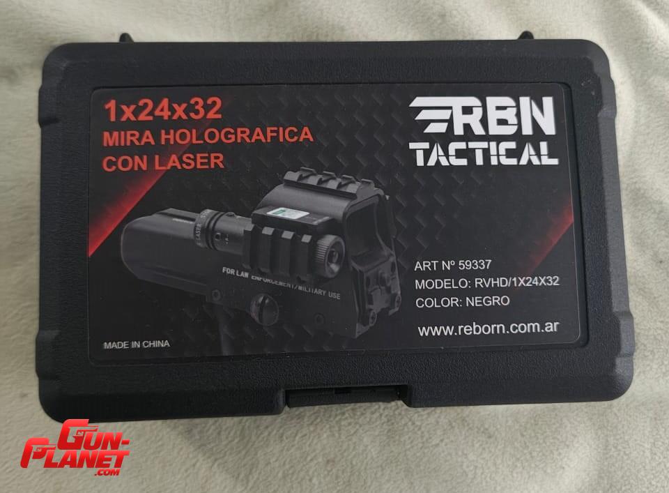 MIRA HOLOGRAFICA COLOR ROJO/VERDE CON PUNTERO LASER LATERAL - Image 2