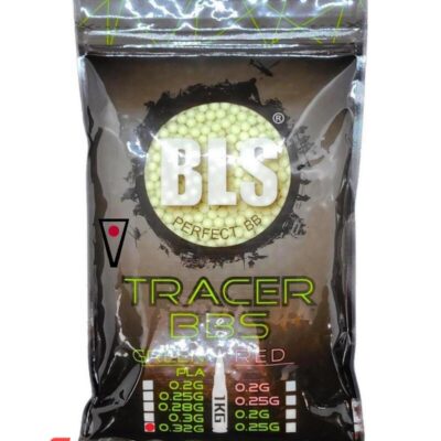 BALINES TRACER GREEN BBS BLS 0.32G 6MM 1KG AIRSOFT