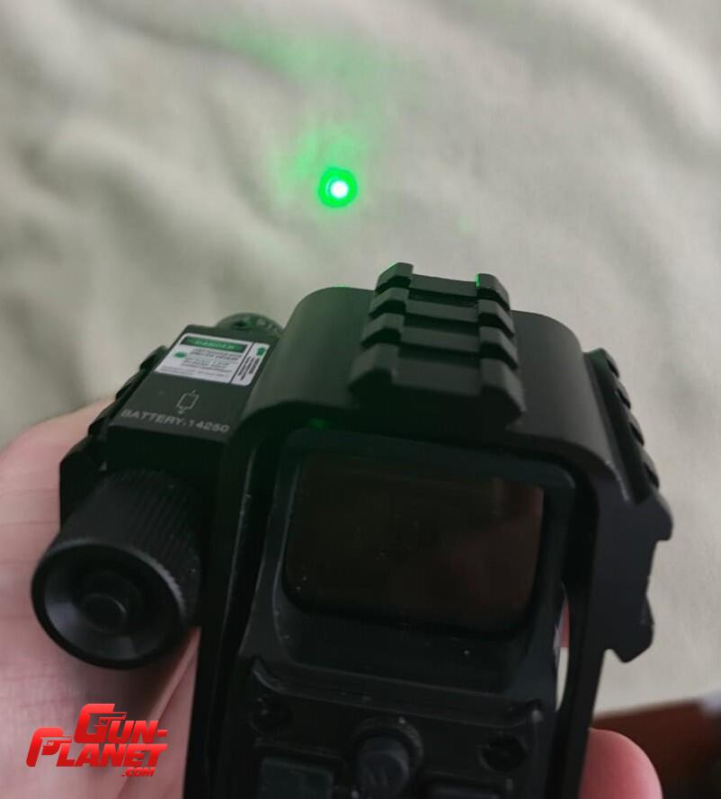 MIRA HOLOGRAFICA COLOR ROJO/VERDE CON PUNTERO LASER LATERAL - Image 3