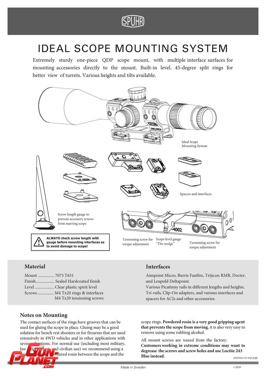 Montaje - Spuhr Qd Mount Para Picatinny, 34 Mm, 20 Moa - Unimont - Image 4