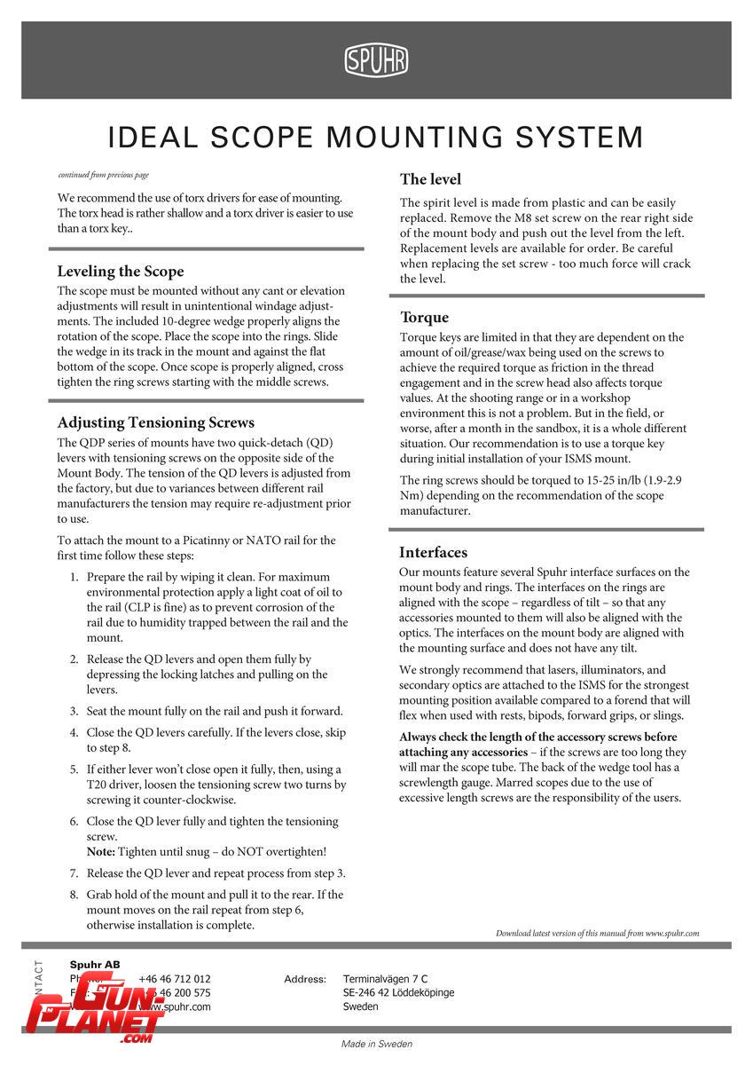 Montaje - Spuhr Qd Mount Para Picatinny, 34 Mm, 20 Moa - Unimont - Image 5