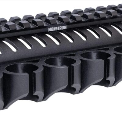 Monstrum Side Mounted 12 Gauge Shotgun Shell Holder with Picatinny Rail Mount