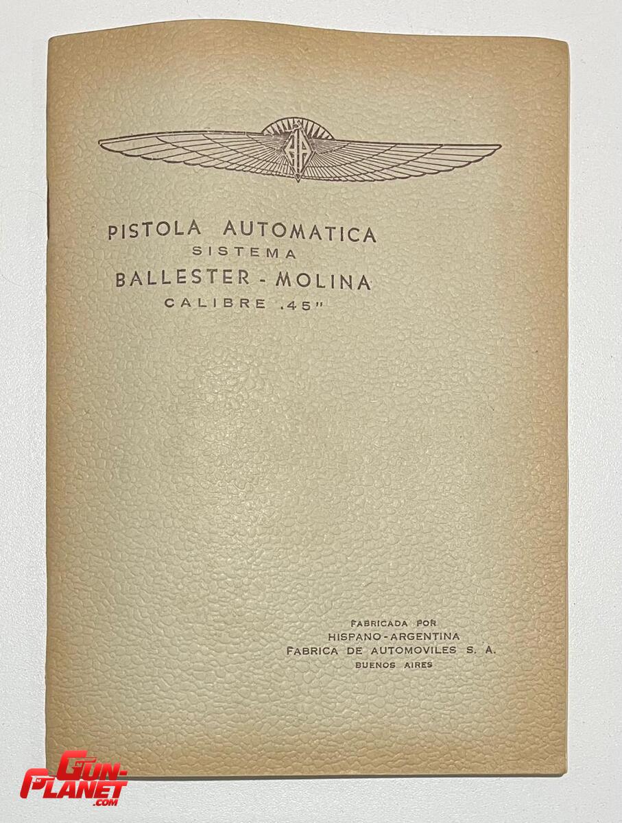 MANUAL ORIGINAL DE LA PISTOLA SEMIAUTOMATICA CALIBRE .45"