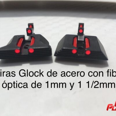 Mira de acero p/ Glock con fibra óptica