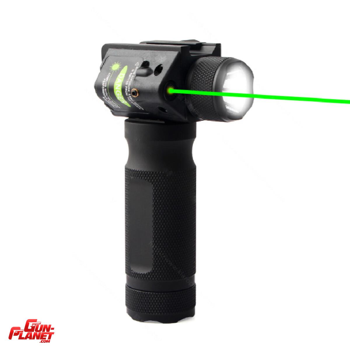 Grip vertical Táctico con Láser Verde y Linterna Aluminio - Image 2