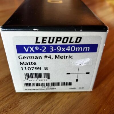 VX-2 3-9 X 40 RET German #4, Metric