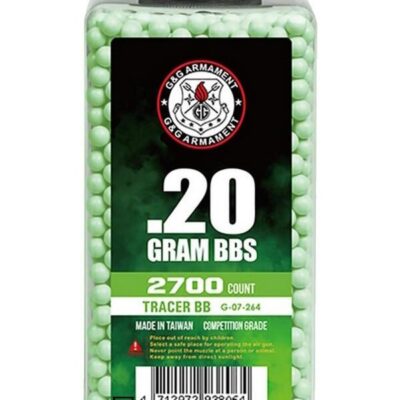 BALINES TRACER GREEN BBS 0.20G 6MM 2700R AIRSOFT