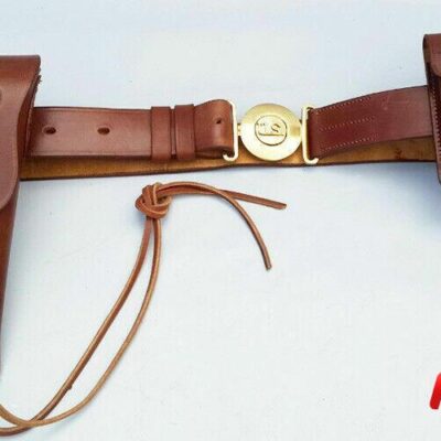 REPRO US WWII M1916 .45 Leather HOLSTER - ADJUSTABLE BELT & MAG. POUCH SET